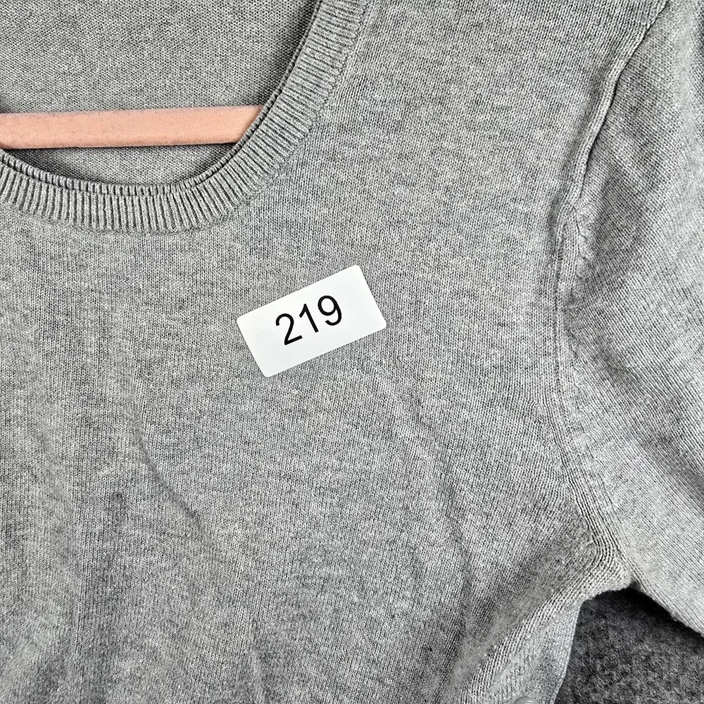 Banana Republic Women L Grey/Gray‎ Pullover Sweater W Button Side Closure